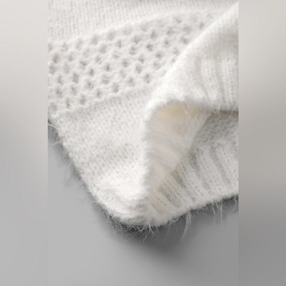 Cupshe x JoJo Camel Fuzzy Cutout Knit Sweater - Picture 8 of 11